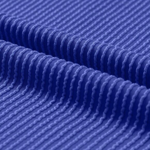 Royal Blue Casual Women's Twisted Threaded Short-Sleeved T-Shirt - Picture 8 of 8